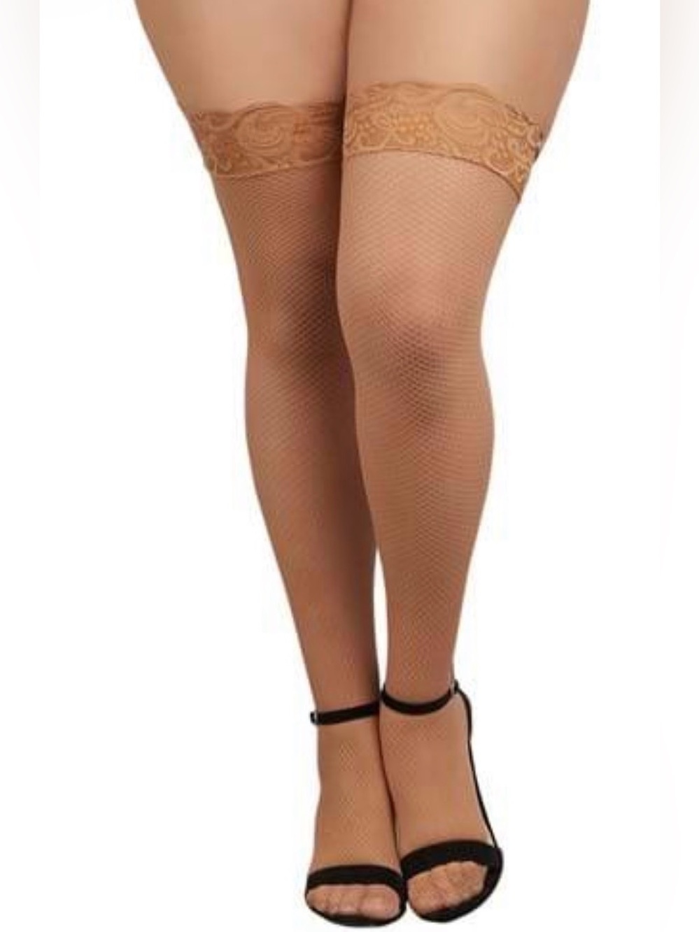 Secret Treasures Plus Women's NUDE Opaque Thigh Highs, 2-Pack.  NWT